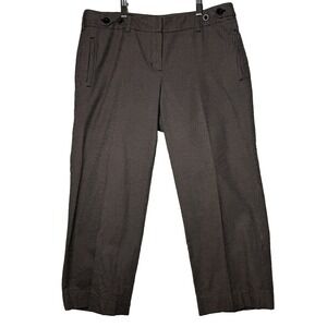 Ann Taylor Womens Size 10 Houndstooth Cropped Straight Leg Career Pants